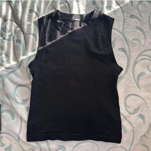 Athleta Black Ribbed Tank Top